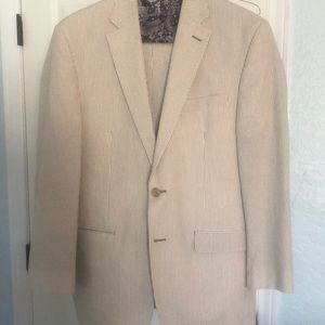 Men’s Lauren seersucker summer suit in beige